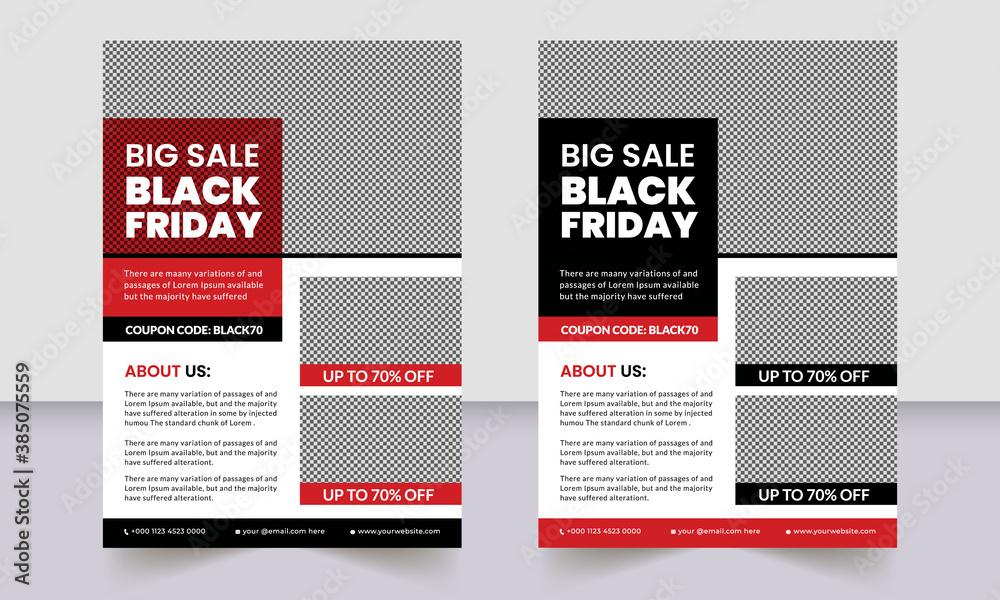 Corporate Business Black Friday Sale Flyer Template Design For Poster, Advertisement, Offer, Discount, Promo.