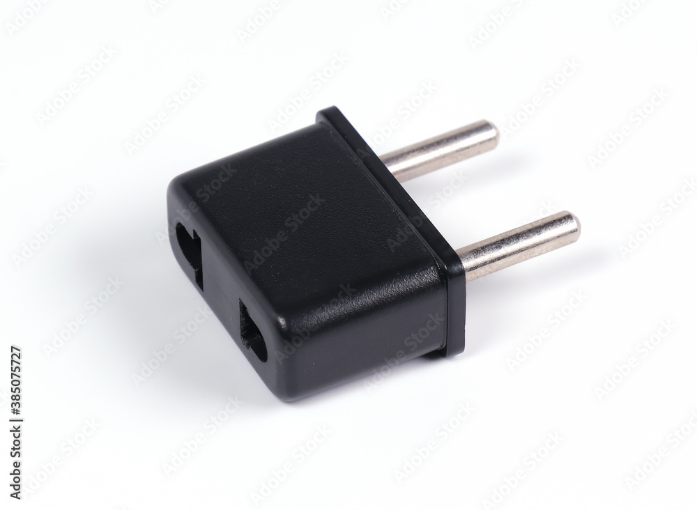 plug adapter on white plug adapter on white
