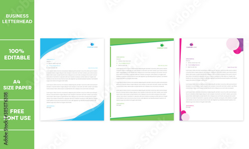 Professional Simple Creative & Clean business style letterhead bundle of your corporate project design.