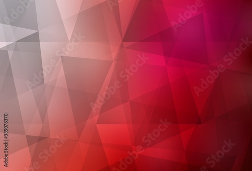 Light Red vector gradient triangles texture.