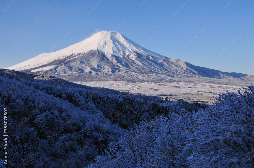 樹氷と富士 樹氷と富士