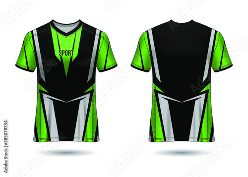 Sports Jersey Design Template for Team Uniforms Vector