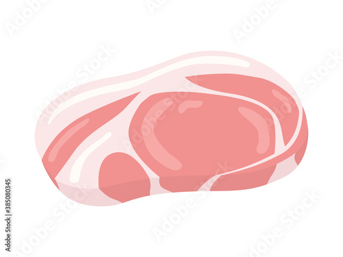 生の豚肉のイラスト