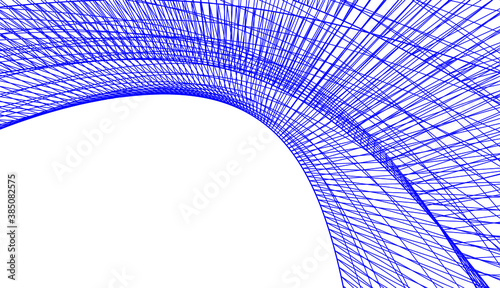 abstract futuristic architecture 3d illustration