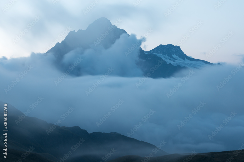 Amazing snow covered landscape in Swiss Alps near Grindelwald. Jongfrau region. Amazing snow covered landscape in Swiss Alps near Grindelwald. Jongfrau region.