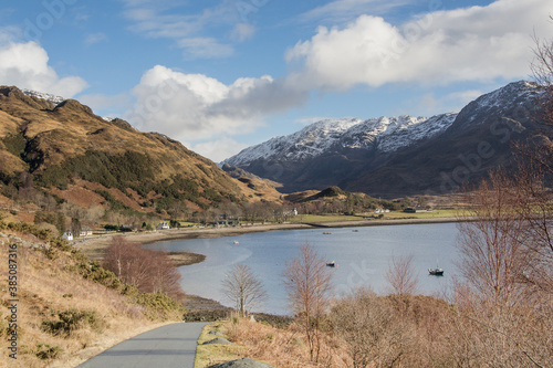 Road to Glenelg in Highlands of Scotalnd photo