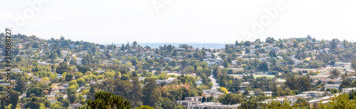 Valley homes panoramic view in Belmont, San Mateo County, California photo