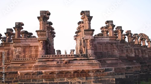 scenic View of the ancient ruined historic monument Chhatardi with clear blue sky at Bhuj, Gujarat, India. photo