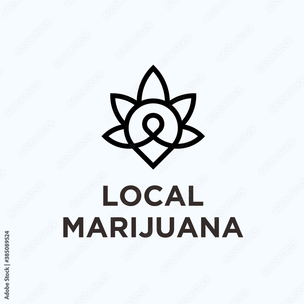 abstract marijuana logo. local icon abstract marijuana logo. local icon