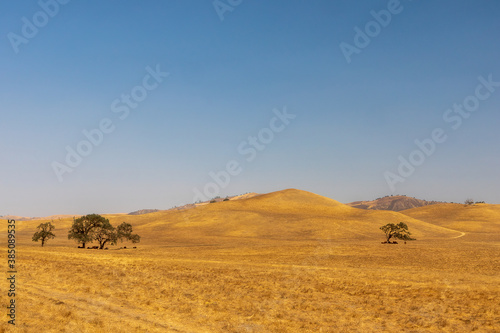 Scenic sunny landscape in Pinnacle National Park, California