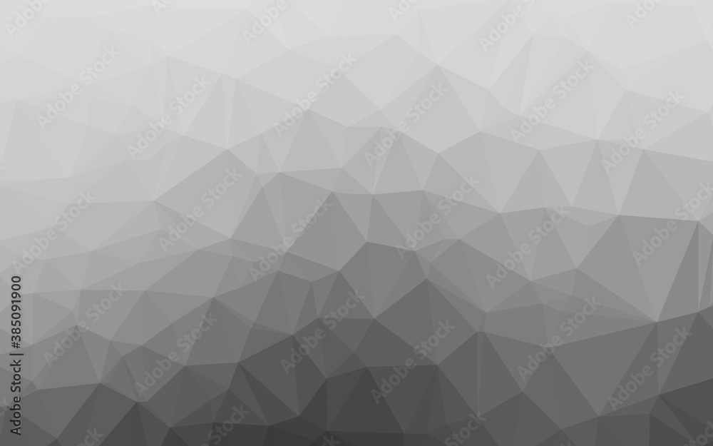 Light Silver, Gray vector abstract polygonal cover.
