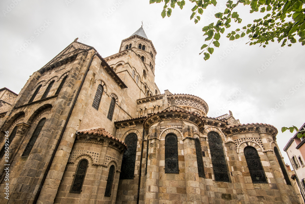 Clermont-Ferrand, France. The Basilica of Notre-Dame du Port, a Romanesque church in Auvergne