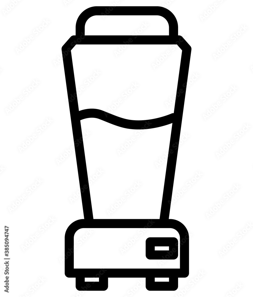 Obraz premium Food blender icon on white backgroun. Smoothie mixer vector illustration. Kitchen appliance.