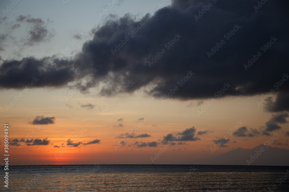 sunset over the sea sunset over the sea