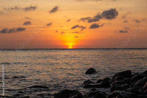 sunset on the sea