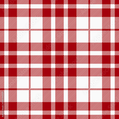 Tartan Plaid Seamless pattern in red and white colors, gingham plaid pattern