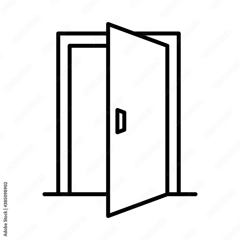 door line style icon design,home room and decoration theme Vector illustration door line style icon design,home room and decoration theme Vector illustration