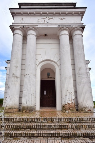 Kachanivka, Ukraine - June 2020: St. George Church in Kachanivka near the Tarnovsky palace. Ukrainian heritage, tourist attractions. photo