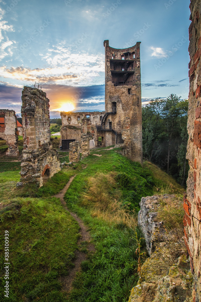 The Ruin of Zvířetice Castle located near Mlada Boleslav