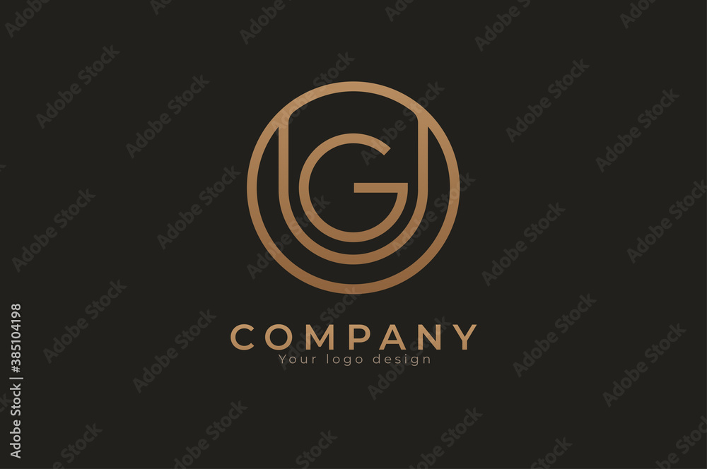 Abstract initial letter G and U logo, usable for branding and business logos, Flat Logo Design Template, vector illustration Abstract initial letter G and U logo, usable for branding and business logos, Flat Logo Design Template, vector illustration