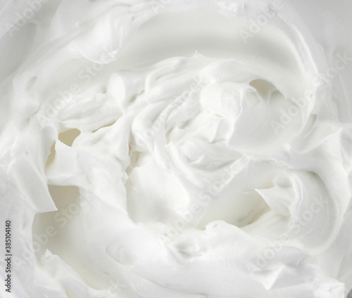 White whipped cream texture. latte foam, whipping cream