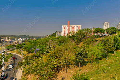 Aerial shoot of a small city outside São Paulo State