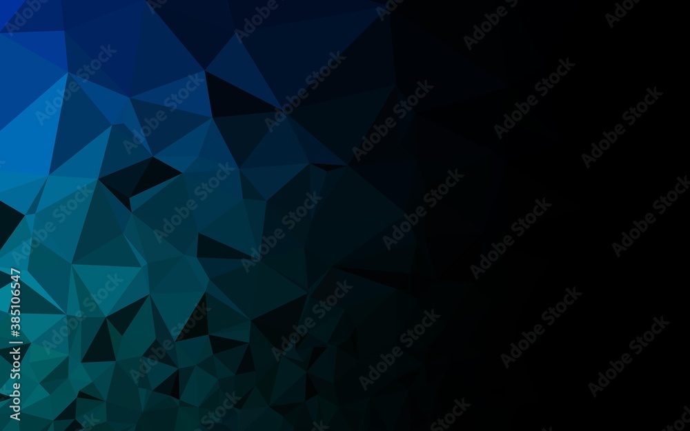 Light BLUE vector shining hexagonal pattern.