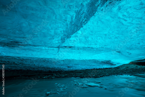 Fototapeta Naklejka Na Ścianę i Meble -  Ice cave, Vatnatjokull glacier, Southern Iceland, Iceland, Europe