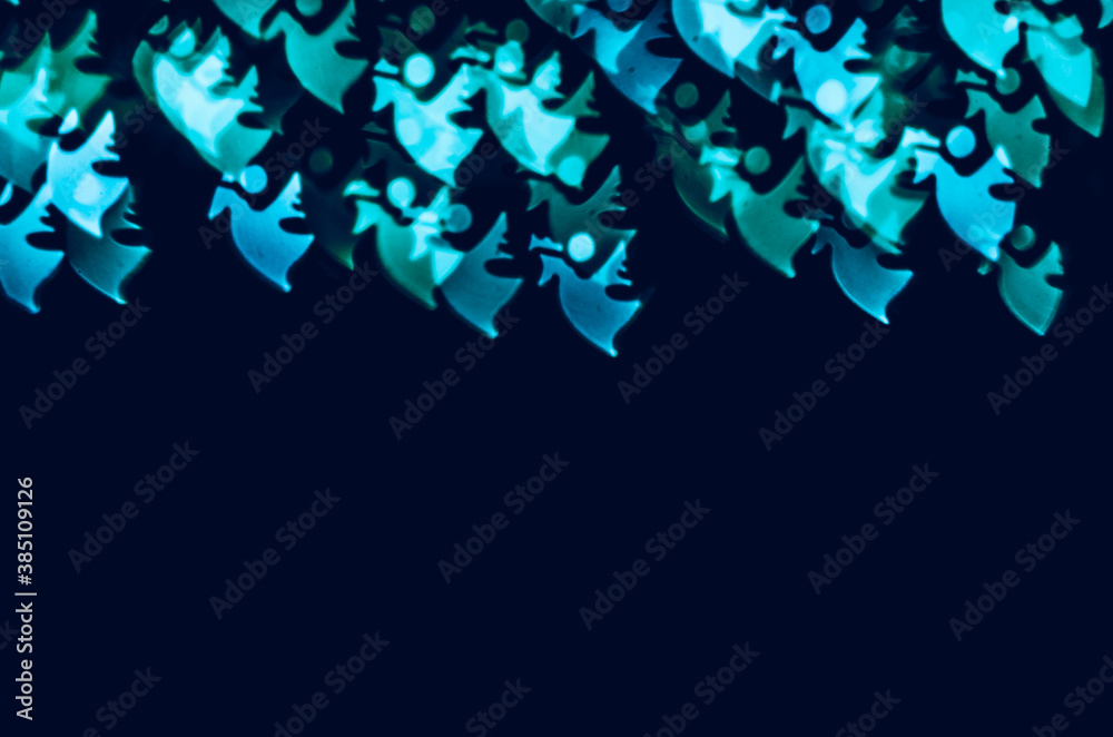 christmas angel winter bokeh background concept