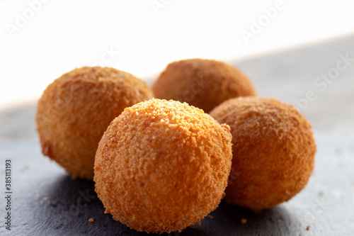 Fotografie Bolinha de queijo, brazilian finger food and party snack