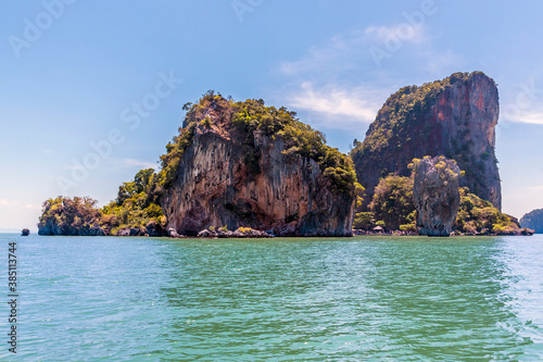 A view of  Khao Phing Kan island in Thailand photo