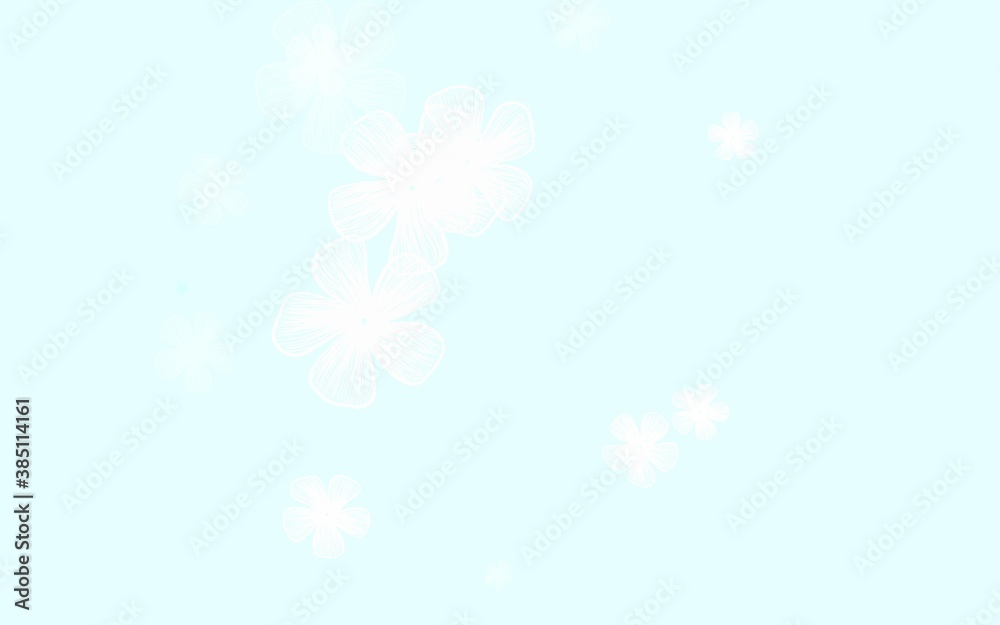 Light Green vector natural backdrop with flowers. Light Green vector natural backdrop with flowers.