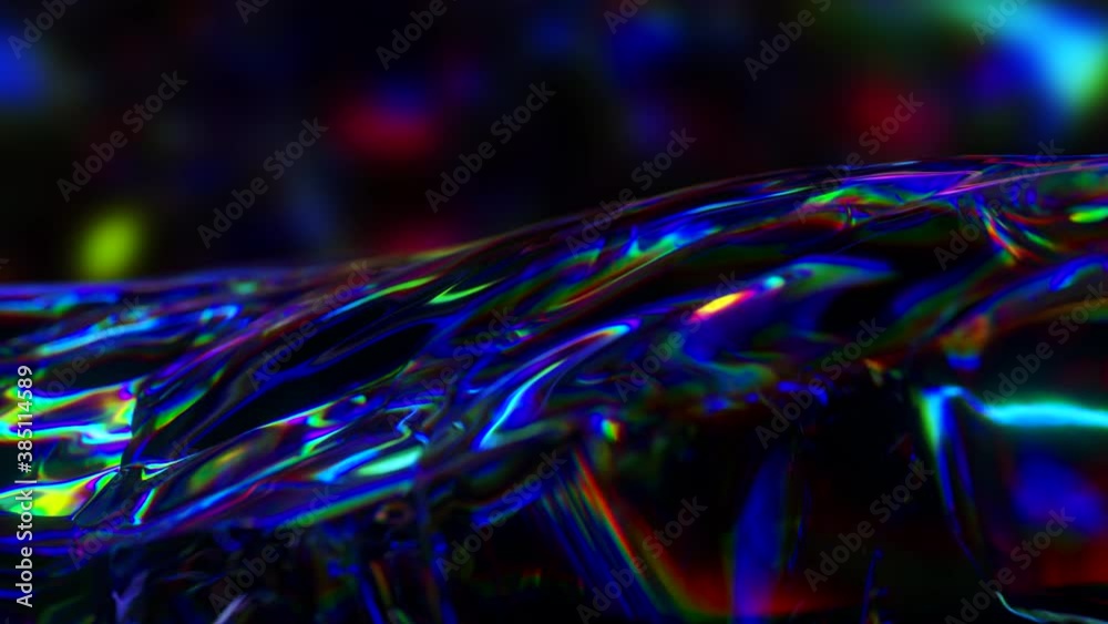Water splash in slow motion on colorful background. Water splashing and waving seamless loop, Clean Water Fills The Screen. Liquid Surface Wave close up. Water splashes.