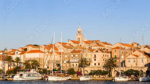 Dusk over Korcula old town