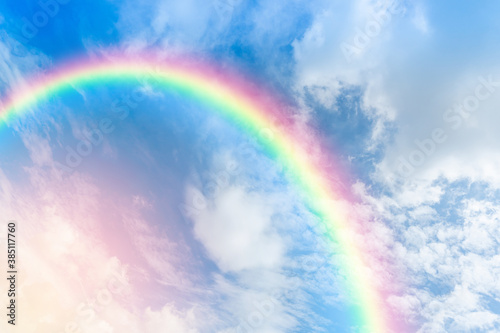 Rainbow and blue sky © pushish images