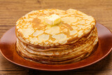 Stack of Russian traditonal pancakes