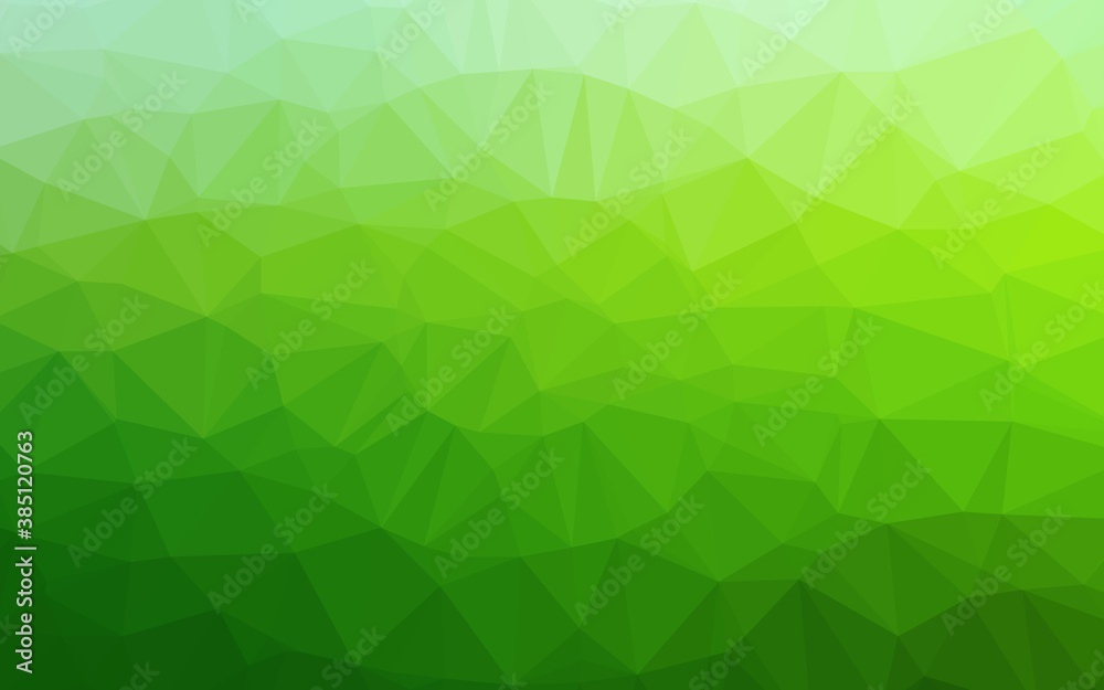 Light Green vector triangle mosaic template.