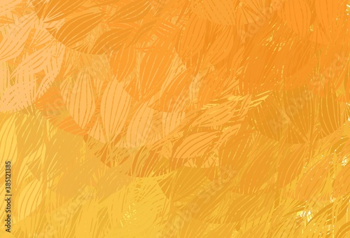 Dark Yellow vector template with chaotic shapes.