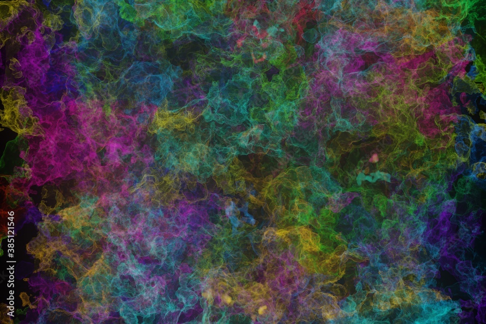 abstract watercolor or nebula background with rgb color