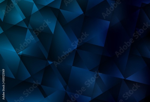 Dark BLUE vector gradient triangles template.
