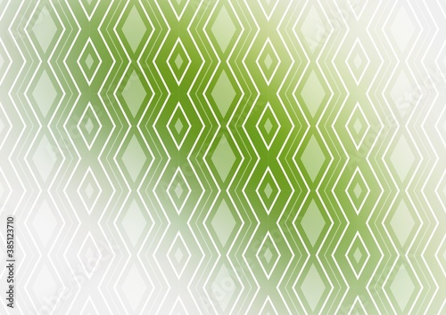 Light Green vector background with lines, rhombuses.