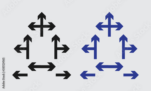 Left arrow. Right arrow Up arrow, Down arrow icon set, Traffic vector arrow set icon.