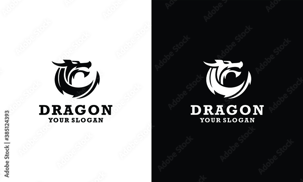 black dragon logo icon design vector illustration black dragon logo icon design vector illustration