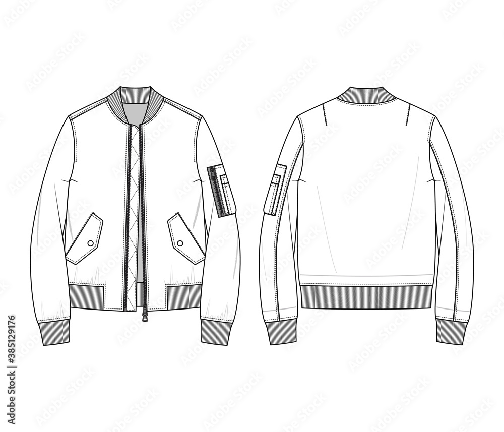 MA1 Bomber Jacket Open Stock Vector Adobe Stock