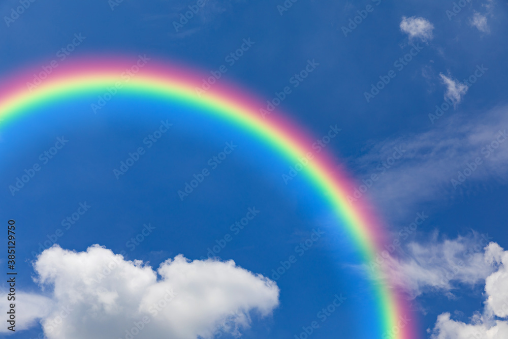 beautiful sky and rainbow background