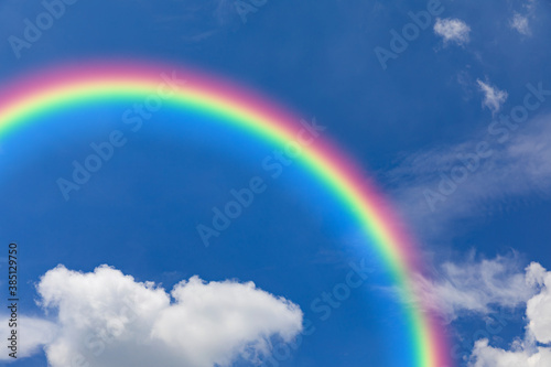 beautiful sky and rainbow background © pushish images