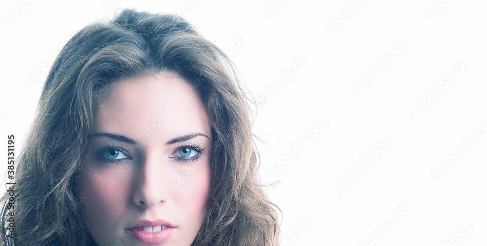 Happy cheerful caucasian female posing for camera. Young woman in casual standing isolated over white background. Happy woman concept Happy cheerful caucasian female posing for camera. Young woman in casual standing isolated over white background. Happy woman concept