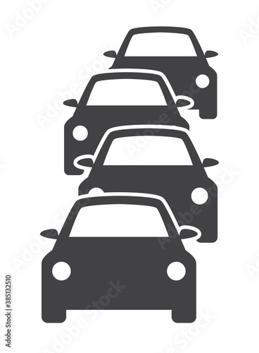 vector road traffic car jam