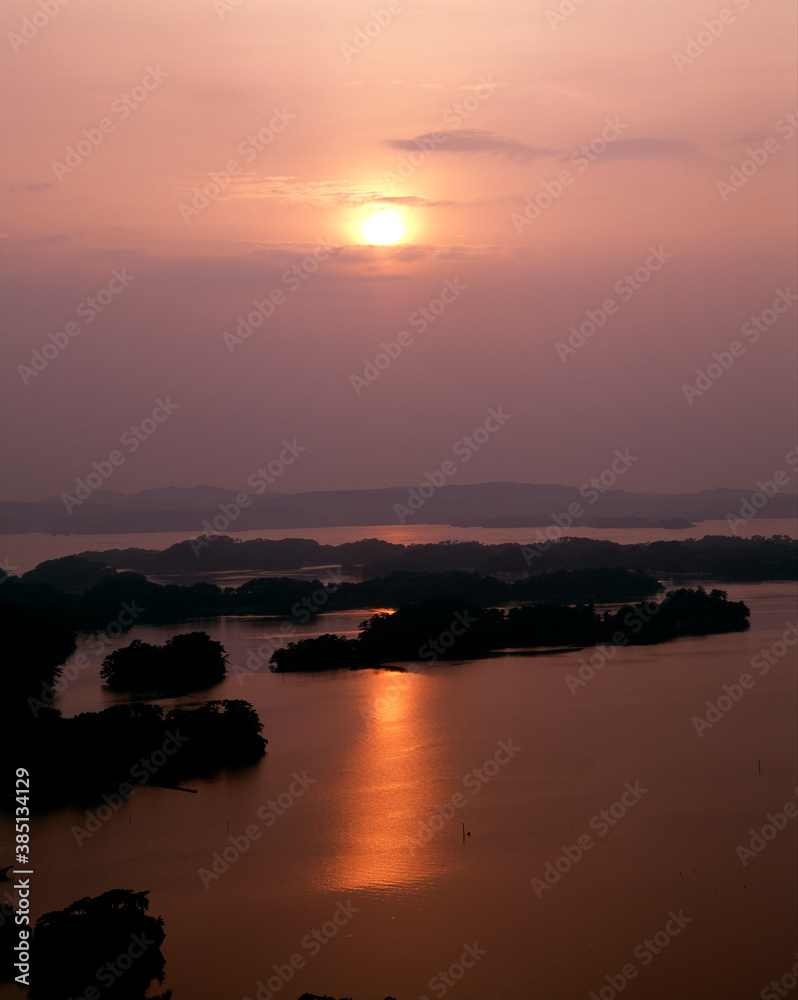 Fototapeta premium 大高森からの夕日