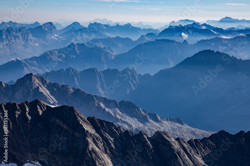Summit view of distant mountains © Graham